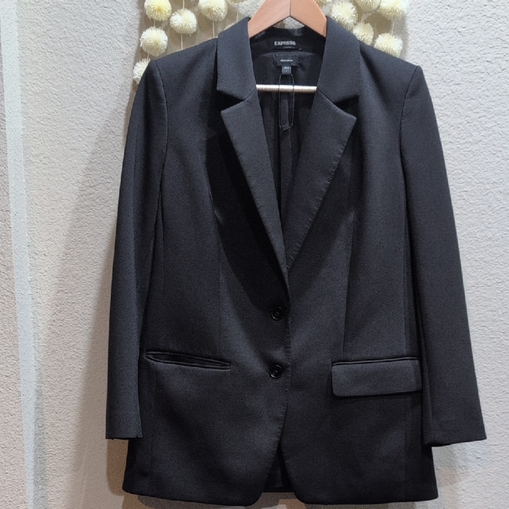 Express Black Supersoft Blazer Two Button - image 1